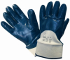 NITRIL-Schutzhandschuh blau
BLUE-STAR teilbeschichtet 
mit Sicherheitsstulpe - EN 388
PSA-Kat. II - mittlere Risiken - More 1