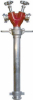 Hydrantenstandrohr DN 80
Abgänge 2xC/2