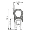 Kantenschutz m. Di.-Profil
27.5x12.7mm/1-4.5mm Klemmb. - More 1
