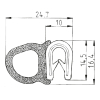 Kantensch. m.seitl. Di.-Profil
16.4x24.7mm/1-4.5mm Klemmb. - More 1