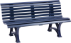 Gartenbank HELGOLAND
3-Sitzer Länge 1500 mm
blau - More 1