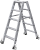 Alu-Stehleiter
2x5 Stufen, rollbar
Gesamthöhe 1,14 m - More 1