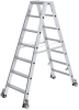 Alu-Stehleiter
2x7 Stufen, rollbar
Gesamthöhe 1,61 m - More 1