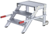 Alu-Arbeitspodest fahrbar
3 Alu-Stufen B 600 mm
Podesthöhe 0,59 m - More 1
