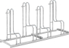 Fahrrad-Standparker
einseitig, verzinkt
L 1400 mm, 4 Plätze - More 1