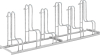Fahrrad-Standparker
einseitig, verzinkt
L 2100 mm, 6 Plätze - More 1