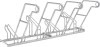 Fahrrad-Anlehnparker
einseitig, verzinkt
L 2000 mm, 4 Plätze - More 1