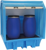 PE-Gefahrstoffdepot
für Kleingebinde oder
2x220 Liter Fässer - More 1