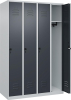 Garderobenschrank CLASSIC
B1200xT500xH1850 mm
RAL 7035/7016, 4 Abteile - More 1