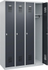 Garderobenschrank BASIC
B1200xT500xH1850 mm
RAL 7035/7016, 4 Abteile - More 1