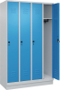 Garderobenschrank CLASSIC
B1200xT500xH1950 mm
RAL 7035/5012, 4 Abteile - More 1