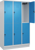 Doppelst. Schrank CLASSIC
B1200xT500xH1950 mm
RAL 7035/5012, 3x2Abteile - More 1