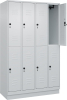 Doppelst. Schrank CLASSIC
B1200xT500xH1950 mm
RAL 7035/7035, 4x2Abteile - More 1