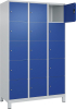 Fächerschrank CLASSIC
B1200xT500xH1950 mm
RAL 7035/5010, 3x5 Fächer - More 1