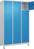 Fächerschrank CLASSIC
B1200xT500xH1950 mm
RAL 7035/5012, 3x5 Fächer - More 1
