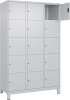 Fächerschrank CLASSIC
B1200xT500xH1950 mm
RAL 7035/7035, 3x5 Fächer - More 1