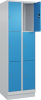 Fächerschrank CLASSIC
B600xT500xH1950 mm
RAL 7035/5012, 2x3 Fächer - More 1