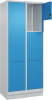 Fächerschrank CLASSIC
B800xT500xH1950 mm
RAL 7035/5012, 2x3 Fächer - More 1