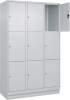 Fächerschrank CLASSIC
B1200xT500xH1950 mm
RAL 7035/7035, 3x3 Fächer - More 1