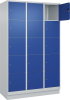 Fächerschrank CLASSIC
B1200xT500xH1950 mm
RAL 7035/5010, 3x5 Fächer - More 1