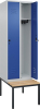 Garderobenschrank CLASSIC
B600xT500xH2120 mm
RAL 7035/5010, 2 Abteile - More 1