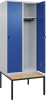 Garderobenschrank CLASSIC
B800xT500xH2120 mm
RAL 7035/5010, 2 Abteile - More 1