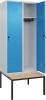 Garderobenschrank CLASSIC
B800xT500xH2120 mm
RAL 7035/5012, 2 Abteile - More 1