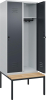 Garderobenschrank CLASSIC
B800xT500xH2120 mm
RAL 7035/7016, 2 Abteile - More 1