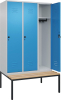 Garderobenschrank CLASSIC
B1200xT500xH2120 mm
RAL 7035/5012, 3 Abteile - More 1