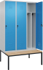 Gard.-Schrank TW CLASSIC
B1200xT500xH2120 mm
RAL 7035/5012, 3 Abteile - More 1