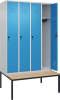 Garderobenschrank CLASSIC
B1200xT500xH2120 mm
RAL 7035/5012, 4 Abteile - More 1