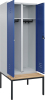 S/W-Gard.-Schrank CLASSIC
B800xT500xH2120 mm
RAL 7035/5010, 2 Abteile - More 1