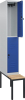 Doppelst. Schrank CLASSIC
B300xT500xH2120 mm
RAL 7035/5010, 1x2Abteile - More 1