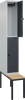 Doppelst. Schrank CLASSIC
B300xT500xH2120 mm
RAL 7035/7016, 1x2Abteile - More 1