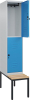 Doppelst. Schrank CLASSIC
B400xT500xH2120 mm
RAL 7035/5012, 1x2Abteile - More 1