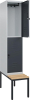 Doppelst. Schrank CLASSIC
B400xT500xH2120 mm
RAL 7035/7016, 1x2Abteile - More 1