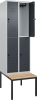 Doppelst. Schrank CLASSIC
B600xT500xH2120 mm
RAL 7035/7016, 2x2Abteile - More 1