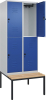 Doppelst. Schrank CLASSIC
B800xT500xH2120 mm
RAL 7035/5010, 2x2Abteile - More 1