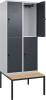 Doppelst. Schrank CLASSIC
B800xT500xH2120 mm
RAL 7035/7016, 2x2Abteile - More 1