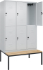 Doppelst. Schrank CLASSIC
B1200xT500xH2120 mm
RAL 7035/7035, 3x2Abteile - More 1