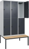 Doppelst. Schrank CLASSIC
B1200xT500xH2120 mm
RAL 7035/7016, 3x2Abteile - More 1
