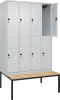 Doppelst. Schrank CLASSIC
B1200xT500xH2120 mm
RAL 7035/7035, 4x2Abteile - More 1