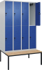 Doppelst. Schrank CLASSIC
B1200xT500xH2120 mm
RAL 7035/5010, 4x2Abteile - More 1