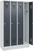 FORMAT Garderobenschrank
B1200xT500xH1950 mm
RAL 7035/7016, 4 Abteile - More 1