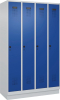 Garderobenschrank EVOLO
mit 100 mm hohem Sockel
RAL 7035/5010, 4 Abteile - More 1