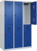 Doppelst. Schrank EVOLO
bodenstehend
RAL7035/5010, 3x2Abteile - More 1