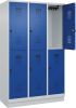 Doppelst. Schrank EVOLO
mit 100 mm hohem Sockel
RAL7035/5010, 3x2Abteile - More 1