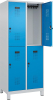 Doppelst. Schrank EVOLO
mit 100 mm hohen Füßen
RAL7035/5012, 2x2Abteile - More 1