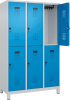 Doppelst. Schrank EVOLO
mit 100 mm hohen Füßen
RAL7035/5012, 3x2Abteile - More 1