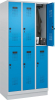 Doppelst. Schrank EVOLO
mit 100 mm hohem Sockel
RAL7035/5012, 3x2Abteile - More 1